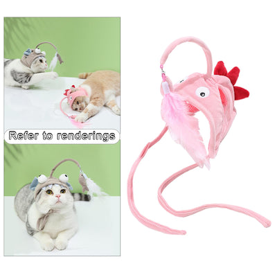 Juguete Interactivo para Gatos con Pluma y Varita - Gato de Ojos Grandes - Image 4