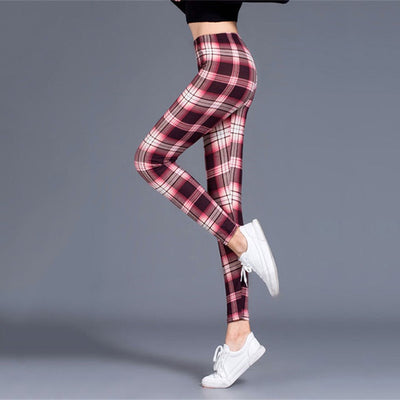 Leggings Cuadriculados Push Up para Mujer - Pantalones Deportivos Ajustados Sexys - Image 8