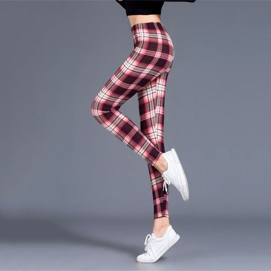 Leggings Cuadriculados Push Up para Mujer - Pantalones Deportivos Ajustados Sexys - Image 8