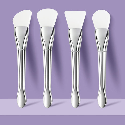 Brochas de Maquillaje Profesionales Varilla Plateada Cabezal Ultrafino
