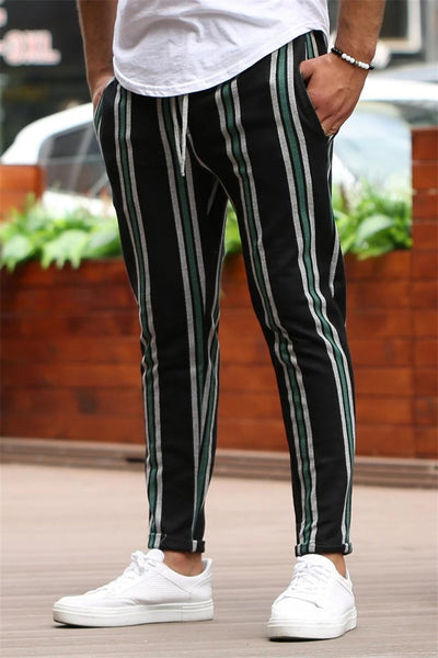 Pantalones Deportivos Slim-fit a Rayas Multicolor - Image 8
