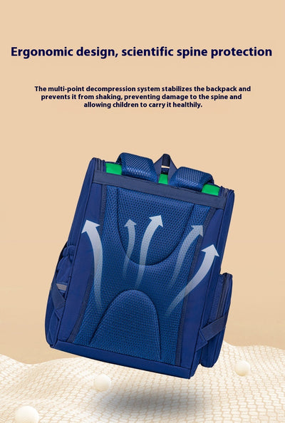 Mochila Escolar Infantil Ligera y de Gran Capacidad con Protección de Columna Estilo Británico - Image 24
