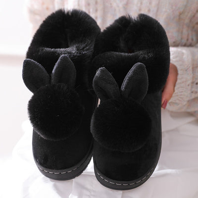 Pantuflas Cálidas de Conejo y Gato Felpa - Zapatillas de Casa Algodón Grueso Invierno - Image 31