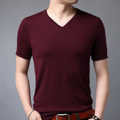 Camiseta de Lana Manga Corta para Hombre - Primavera - Image 9