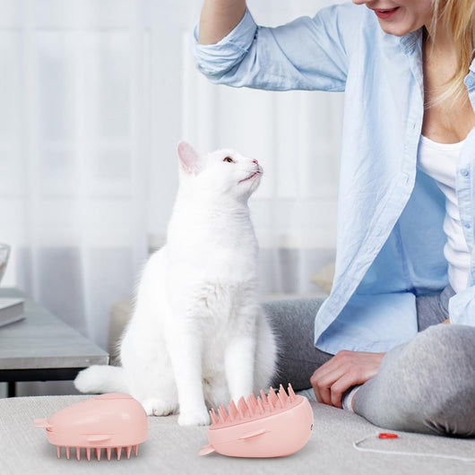 Cepillo de Vapor 3 en 1 para Gatos - Masajeador con Vapor Recargable y Limpieza Automática - Image 9