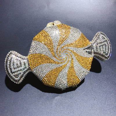 Clutch de Cristal Diamante Caramelo para Mujer - Image 18