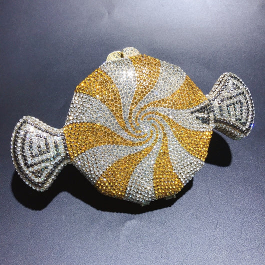 Clutch de Cristal Diamante Caramelo para Mujer - Image 18