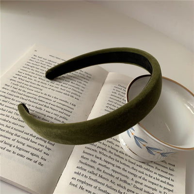 Diadema Retro de Satén con Esponja - Accesorio para Cabello Francés de Ancho Generoso - Image 54