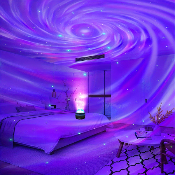 Lámpara Proyector de Aurora Boreal y Galaxia en Espiral