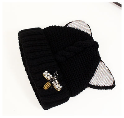 Gorro de Punto con Orejas de Gato y Brillantes - Image 12
