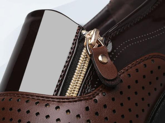 Zapatos de Cuero para Hombre Ejecutivos Transpirables con Diseño Perforado - Image 20
