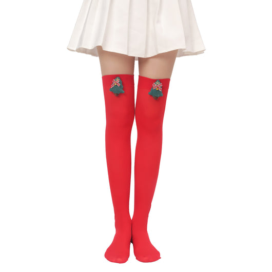 Calcetines Navideños con Muñeca de Peluche y Moño - Image 4