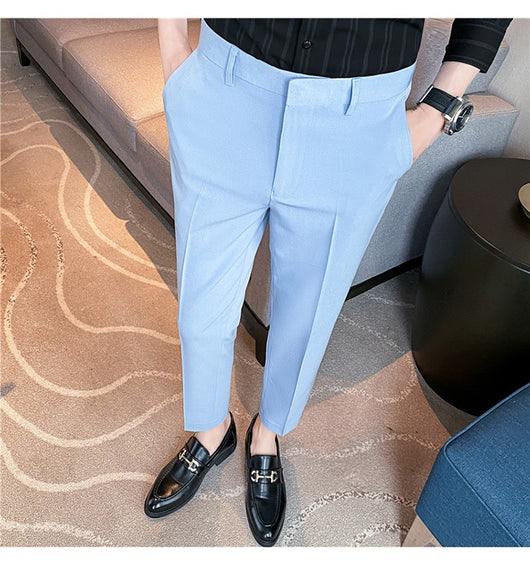 Pantalones de Traje Casual Primavera-Verano con Drapeado y Stretch Cómodo - Image 31