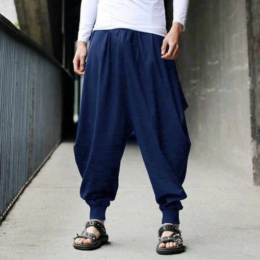 Pantalones Harem Vintage para Hombre - Comodidad y Estilo Retro - Image 17