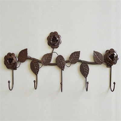 Gancho de Pared Decorativo Rosa para Ropa - Almacenamiento Metálico Resistente - Image 3