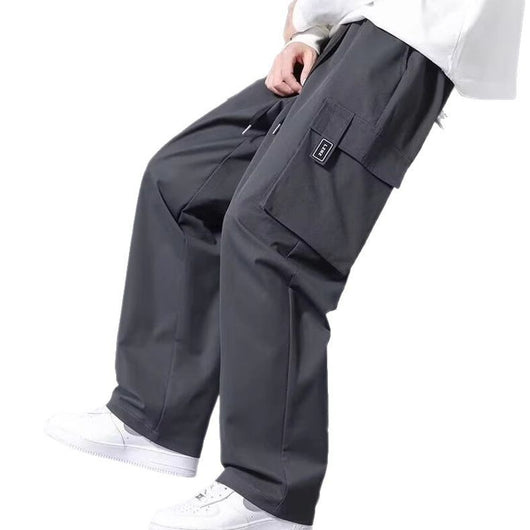 Pantalones Cargo Rectos para Niños con Bolsillos Amplios y Cordón Ajustable - Image 5