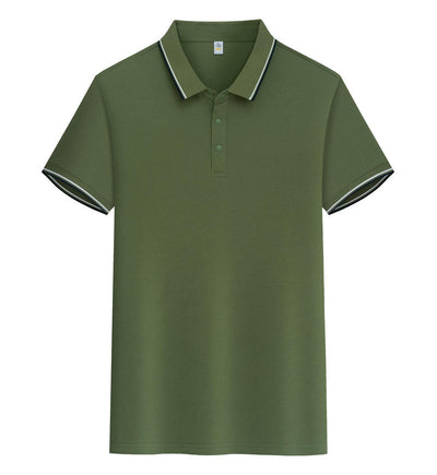Polo de Algodón Puro Business Casual con Solapa - Manga Corta - Image 16
