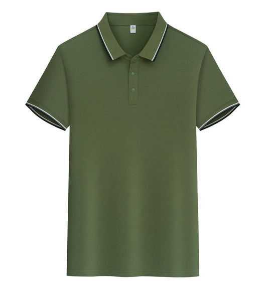 Polo de Algodón Puro Business Casual con Solapa - Manga Corta - Image 16