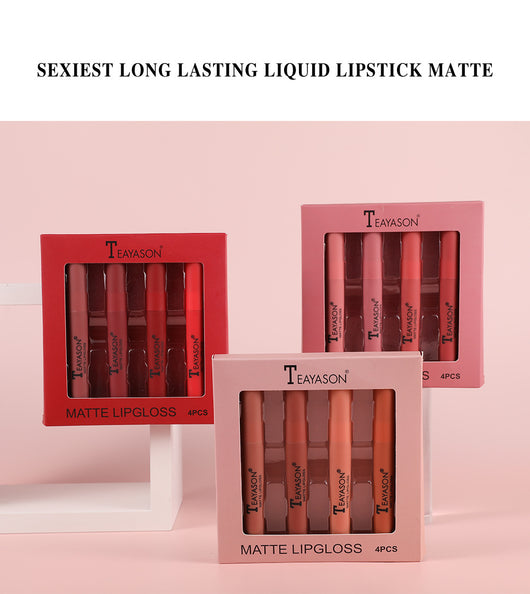 Set de Labiales Mate Aterciopelados y Brillos Líquidos