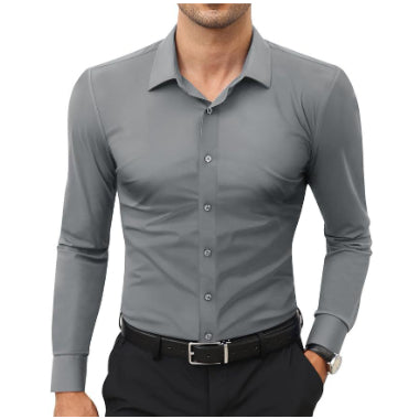 Camisa Elástica de Manga Larga para Hombre - Image 19