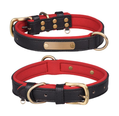 Collar Respirable de Cuero Retro con Correa para Perro - Image 6