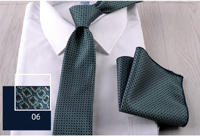 Combo Corbata y Pañuelo de Bolsillo para Hombre Profesional - Image 7
