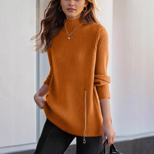 Suéter Cuello Alto Suelto para Mujer - Abrigo Tejido Versátil - Image 4