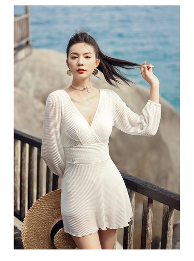 Traje de Baño Coreano Manga Larga con Control de Abdomen y Push Up - Image 18