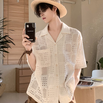 Camisa Suelta Calada para Hombre - Diseño Minimalista - Image 2