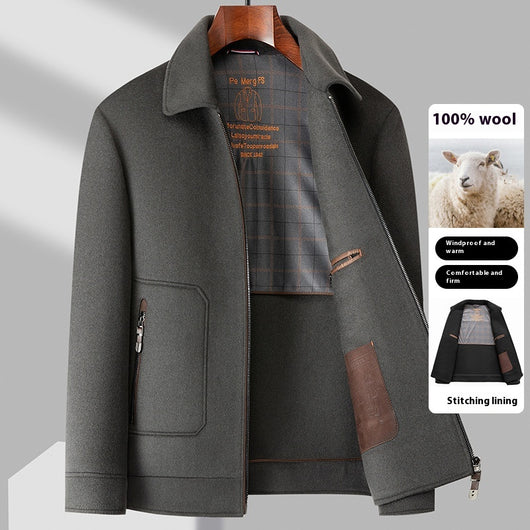 Chaqueta de Lana Pura con Forro de Plumón de Pato Desmontable - Image 5