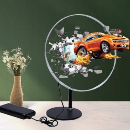 Pantalla Holográfica 3D para Publicidad Comercial - Ventilador de Aire Compacto con APP
