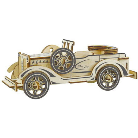 Modelo de Auto 3D de Madera - Puzzle Educativo Armable para Niños - Image 2