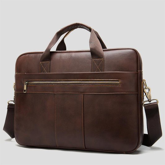 Maletín Ejecutivo de Cuero Genuino para Hombre - Portafolio Profesional