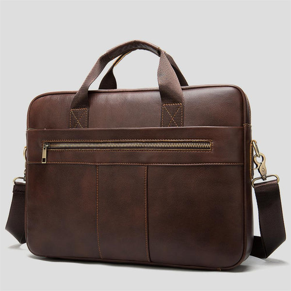Maletín Ejecutivo de Cuero Genuino para Hombre - Portafolio Profesional
