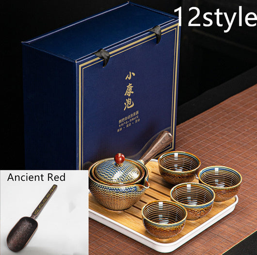 Juego de Té Xiaoyao con Tetera Giratoria 360° - Image 44