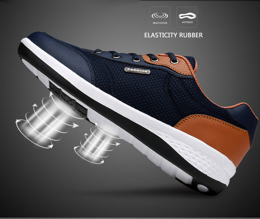 Zapatos Deportivos Casuales para Hombre - Zapatillas de Cuero Microfibra con Cordones Otoño - Image 18