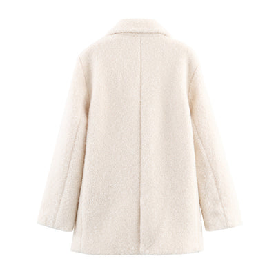 Abrigo Boucle Suelto Doble Botonadura Largo Otoño Invierno - Image 22