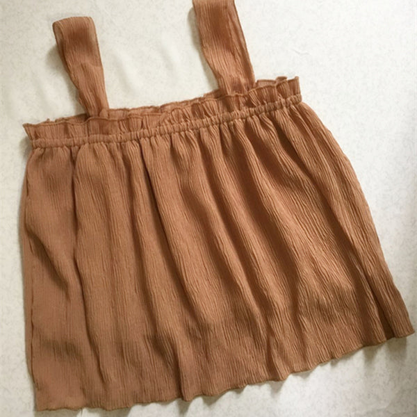 Blusa Suelta de Gasa para Mujer - Camisola Elegante de Manga Corta