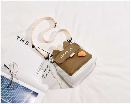 Bolsa Mensajera Escolar con Contraste de Colores - Estilo Cute para Estudiantes - Image 11
