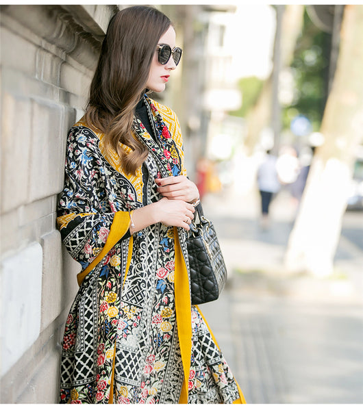 Suéter Oversized de Cachemira a Cuadros Lujo Invierno para Mujer - Image 9