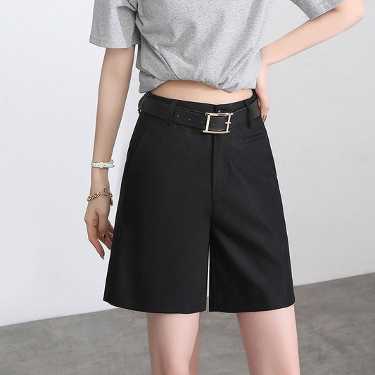 Shorts de Talle Alto Delgados Talla Grande para Mujer