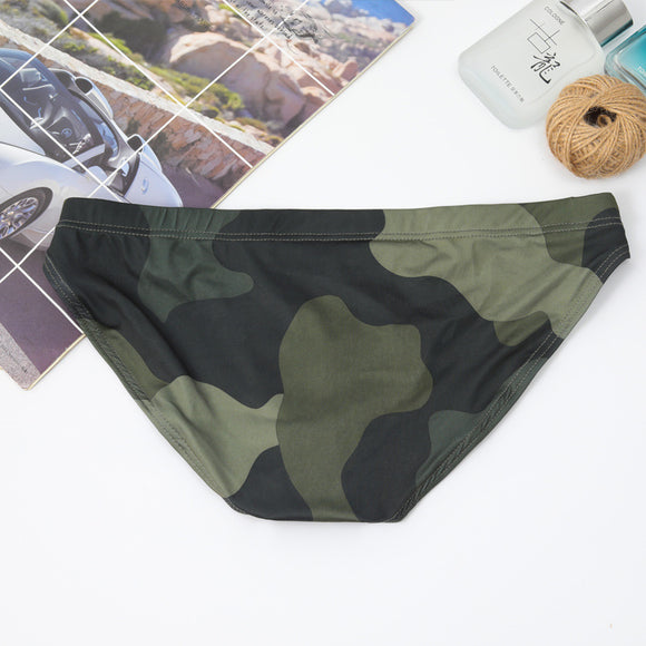 Calzón Triangular de Seda Helada con Diseño Camuflaje