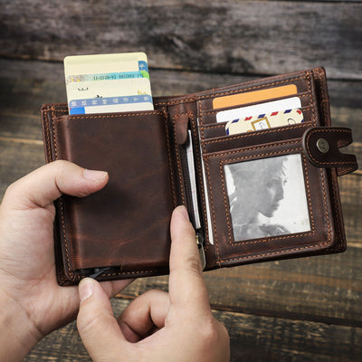 Hebilla de Billetera para Hombre con Protección RFID Antirrobo