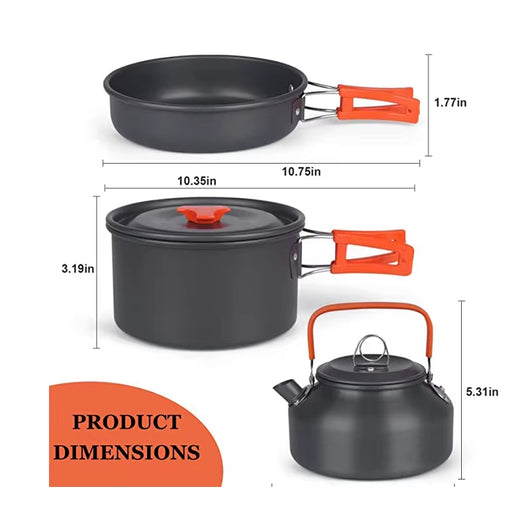 Kit de Cocina Portátil para Camping - Juego Completo de Aluminio - Image 12