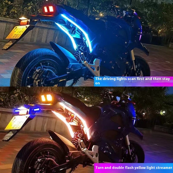 Luz Ambiente Dinâmica para Direção de Motocicleta com Efeito Água