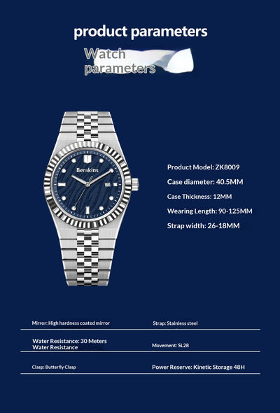 Reloj de Cuarzo Ejecutivo con Correa de Acero Inoxidable para Hombre - Image 11