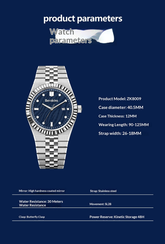 Reloj de Cuarzo Ejecutivo con Correa de Acero Inoxidable para Hombre - Image 11