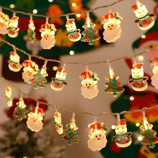 Cadena de Luces LED Multiusos - Árbol de Navidad, Muñeco de Nieve y Decoración Temática - Image 3