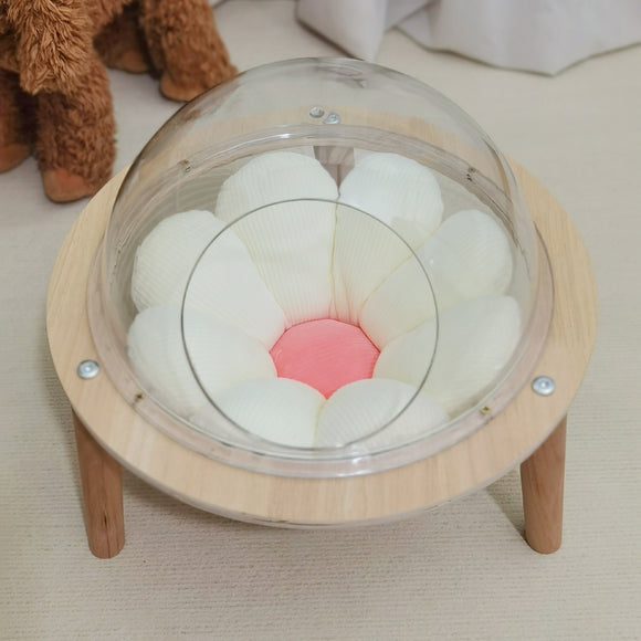 Nido Esférico Transparente para Gatos - Cápsula Espacial