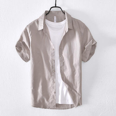 Camisa de Lino NEVIO con Mangas Enrolladas - Comodidad y Estilo - Image 10